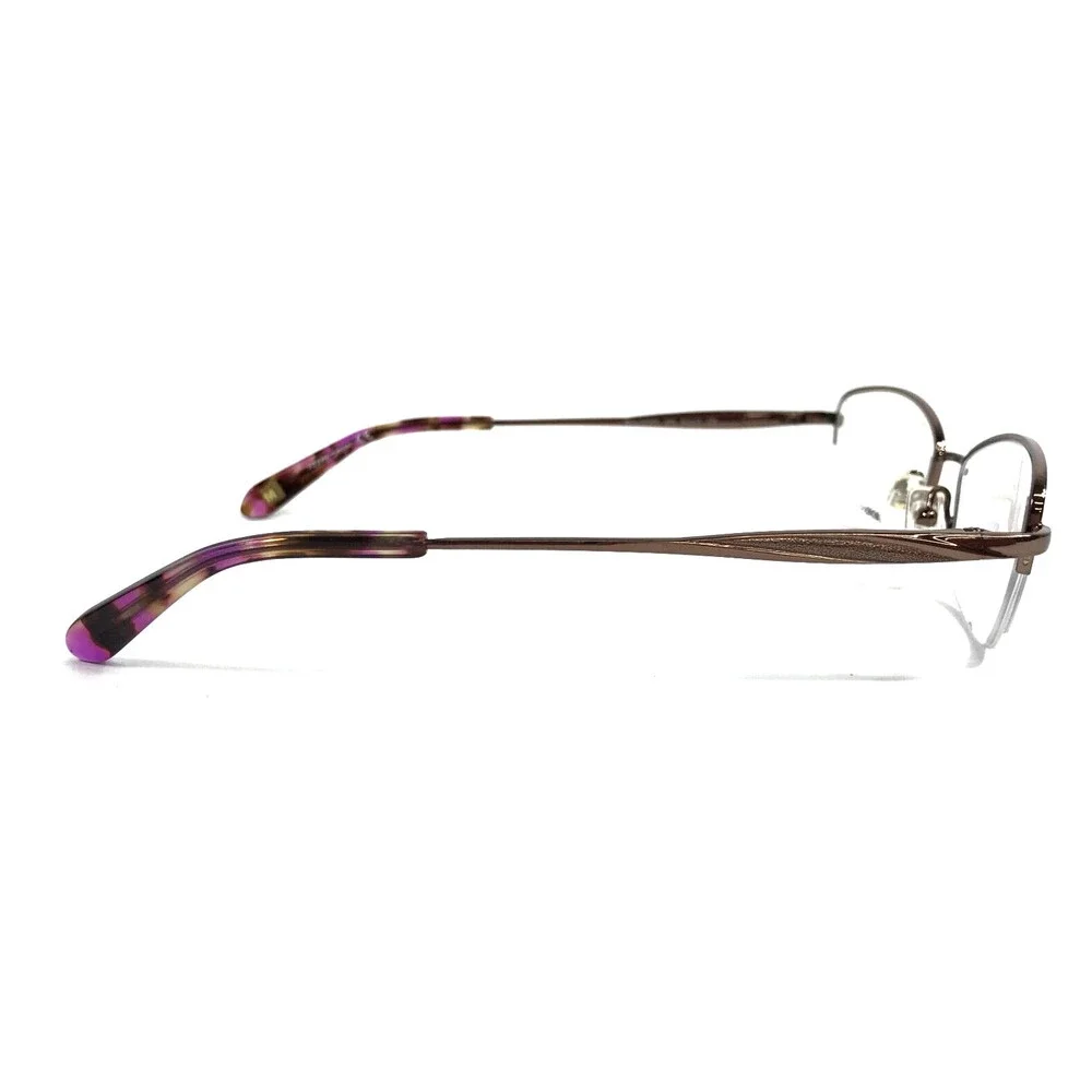 Marchon NYC Eyeglasses Frames WALDORF 210 Satin Brown Purple Half Rim 51-17-135